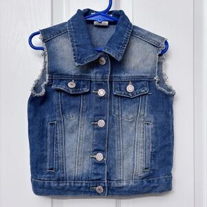 Distressed Denim Vest | Soho Blue Girls Size 6